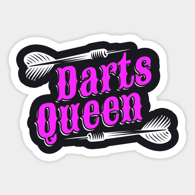 Darts Queen Dart playing Woman Sticker by Foxxy Merch